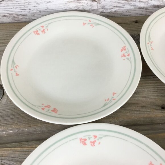 Corelle Summer Blossom Beige 6 3/4" Bread Plates Set Of 4 Floral Pattern Vintage - Picture 11 of 16